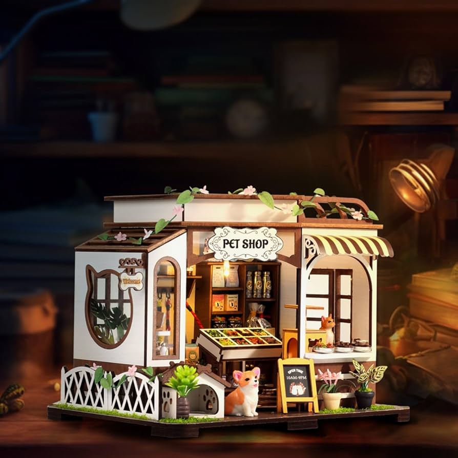 フィー ドールハウス 手作りキットセット ミニチュア ミニ家具工芸品キット Amazon | sofiey ドールハウス 手作りキットセット ミニチュア